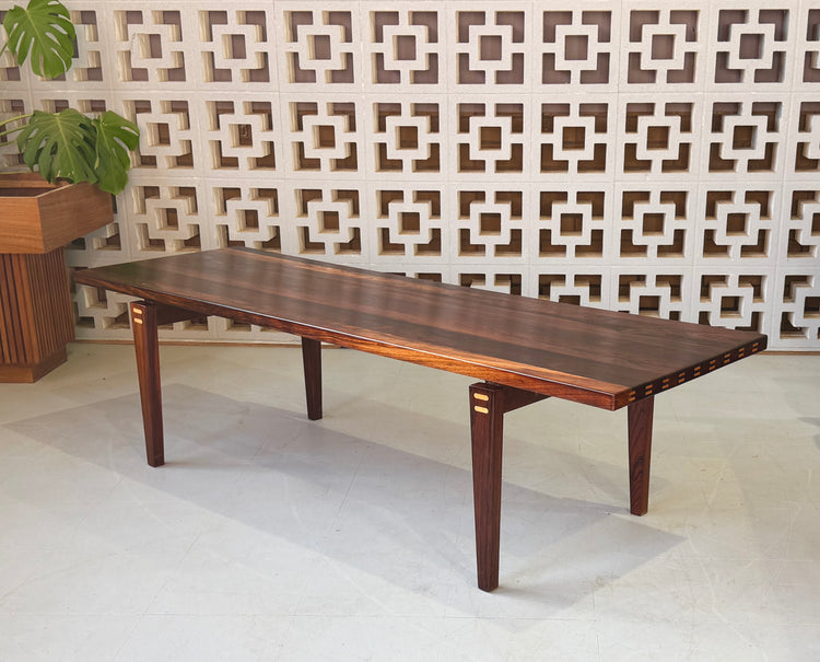 Exquisite Danish Coffee Table in Solid Brazilian Rosewood