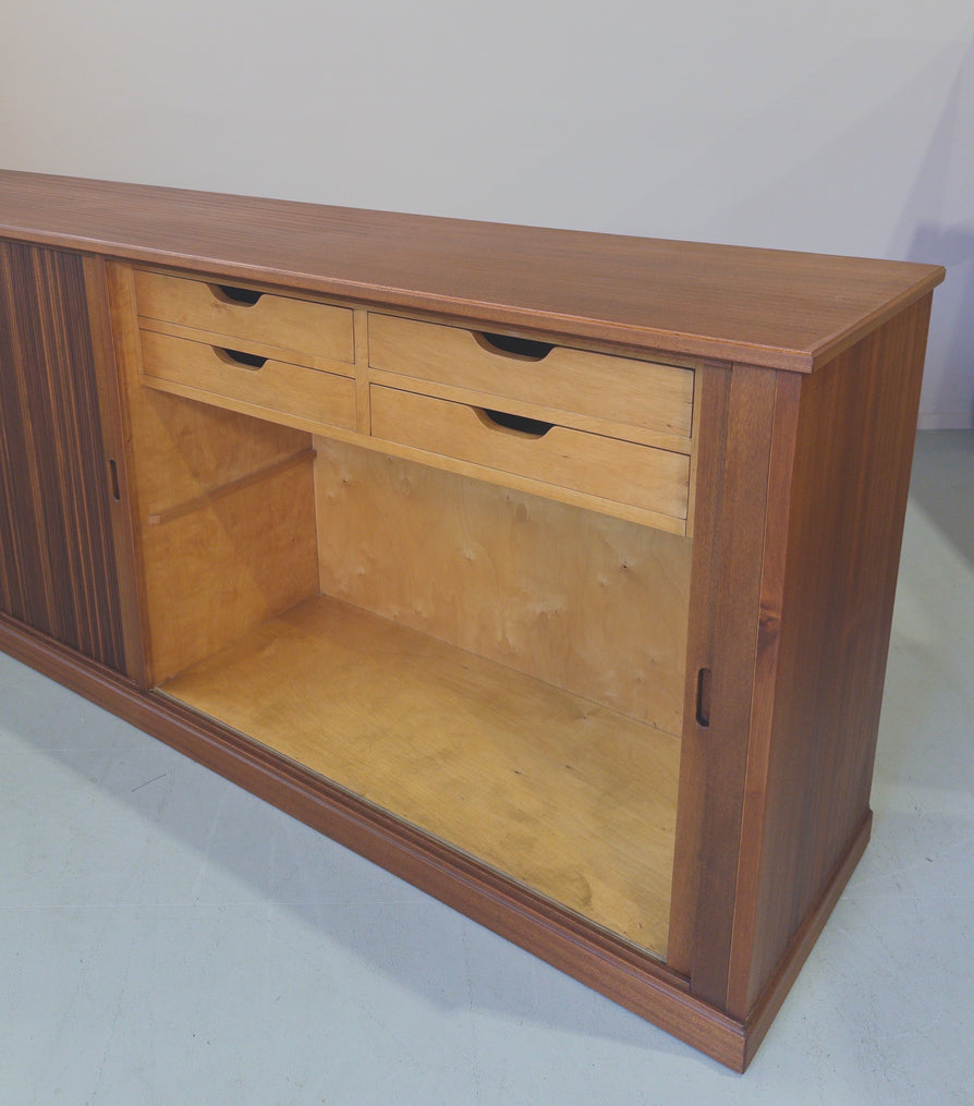 Danish Sideboard / Console with Tambour Doors
