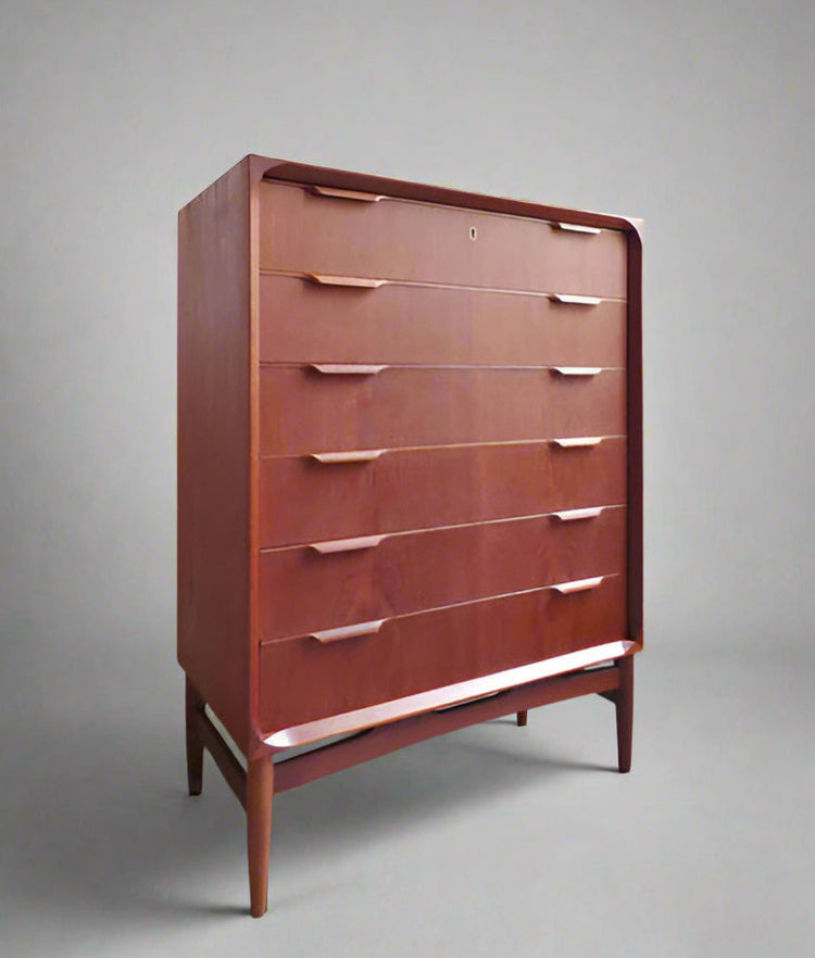 Large Danish Tallboy in Teak