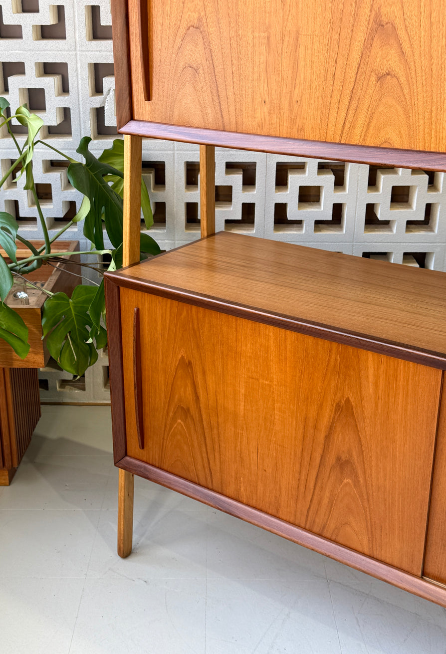 Danish Two-Tier Sideboard in Teak & Oak