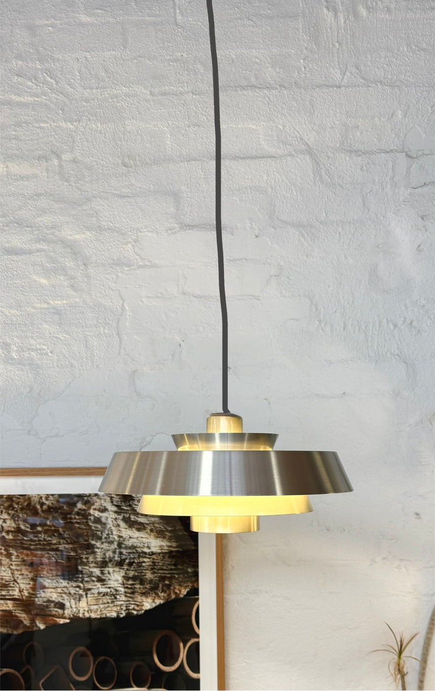 Nova Pendant in Brushed Aluminium by Jo Hammerborg