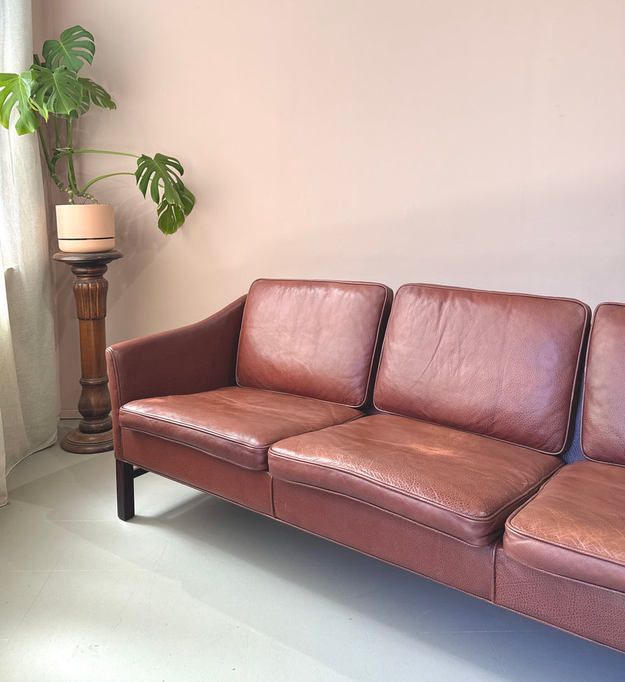 Grant Møbelfabrik Three Seater Sofa in Leather