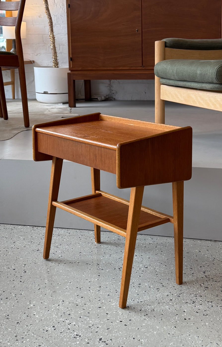 Swedish Bedside Table in Teak