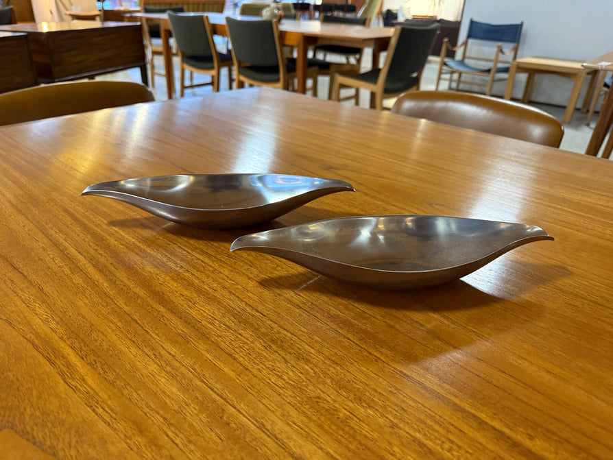 Pair of Mid Century Cromagnon Stainless Steel Bowls