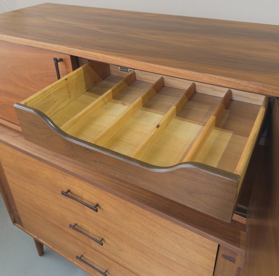 American Mid-Century Cabinet in Walnut & Rosewood