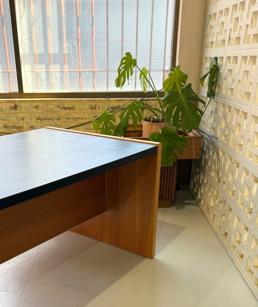 Mid-Century Executive Desk in Oak