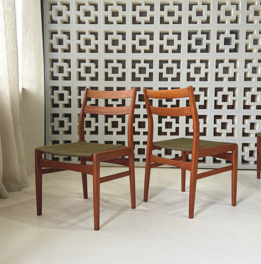 Four Swedish Dining Chairs in Teak