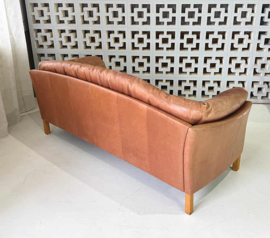 Mogens Hansen 2.5 Seater Sofa in Cognac Leather