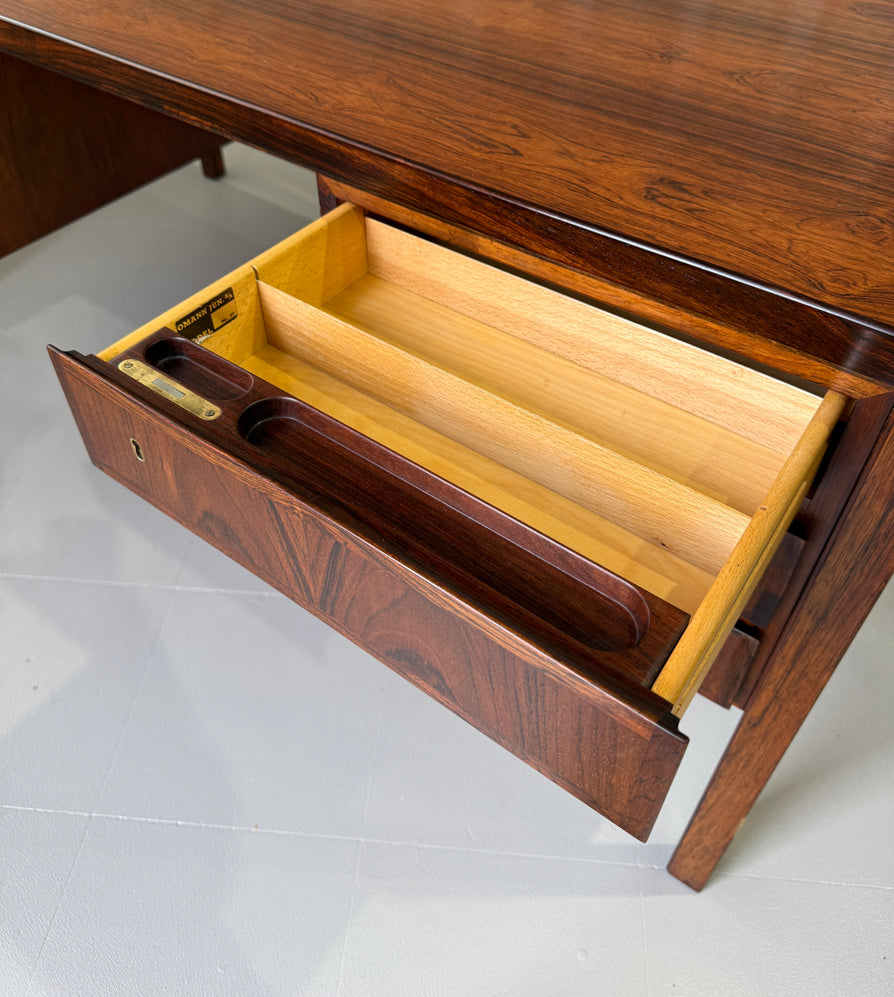 Model 77 Omann Jun Executive Desk in Rosewood