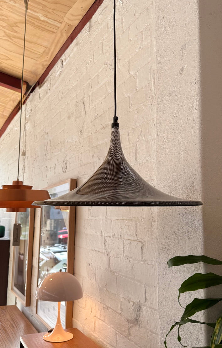 "Reticello" Italian Pendant in Black Plastic