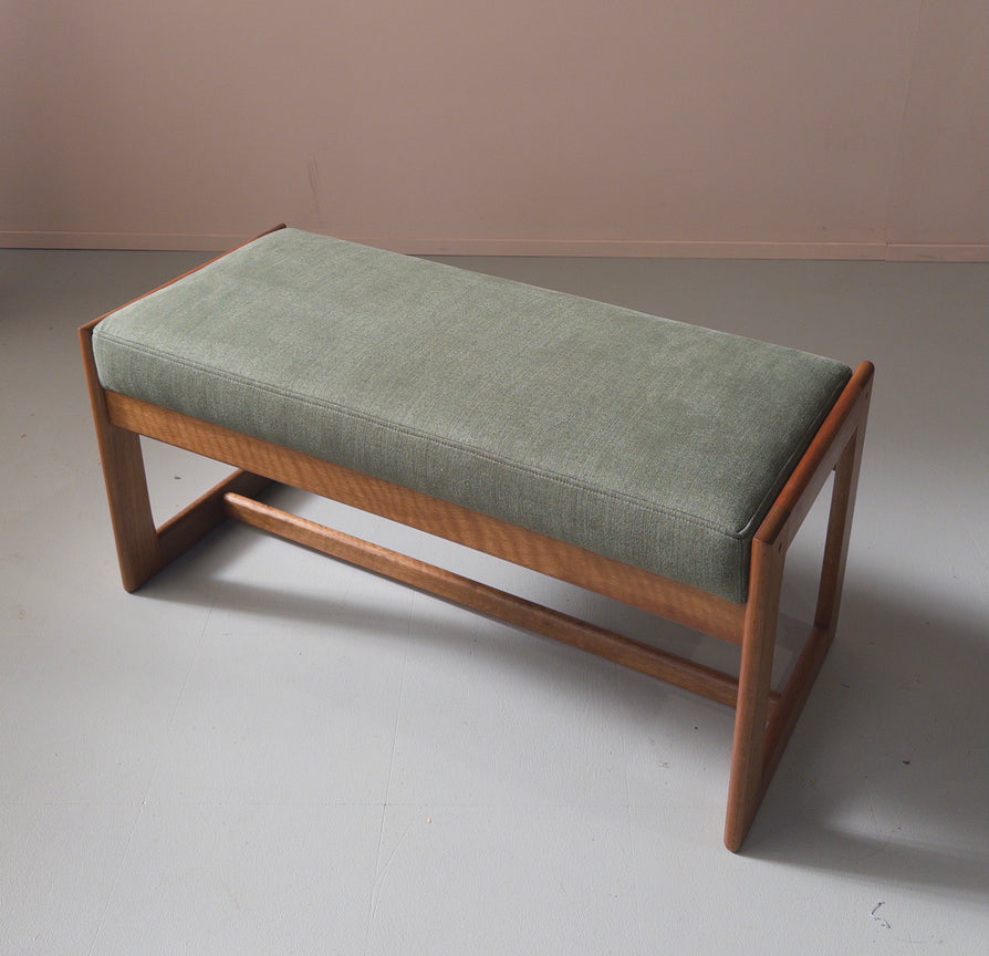 Mid-Century Bench Seat in New Fabric