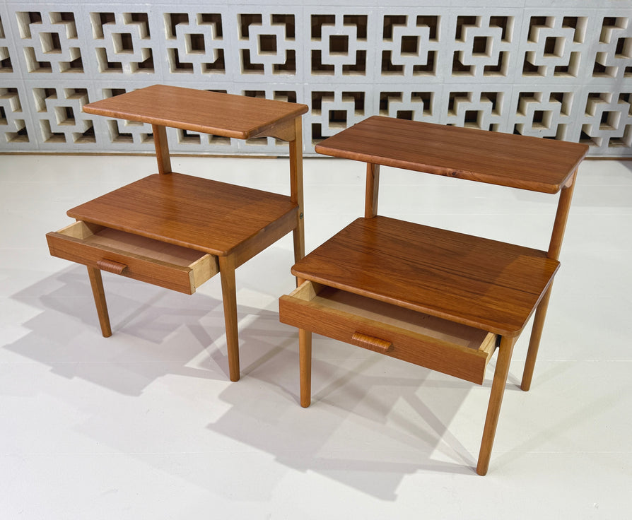 Pair of Teak Bedside Tables