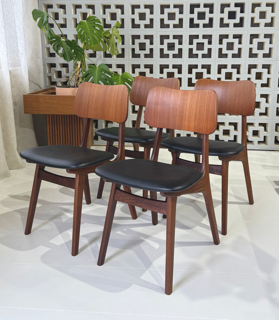Four Ib Kofod Larsen Model 74 Chairs