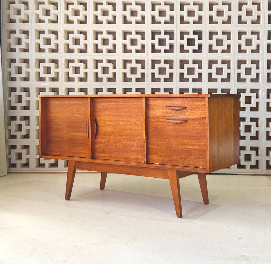 Compact 1950s Sideboard in Eucalyptus
