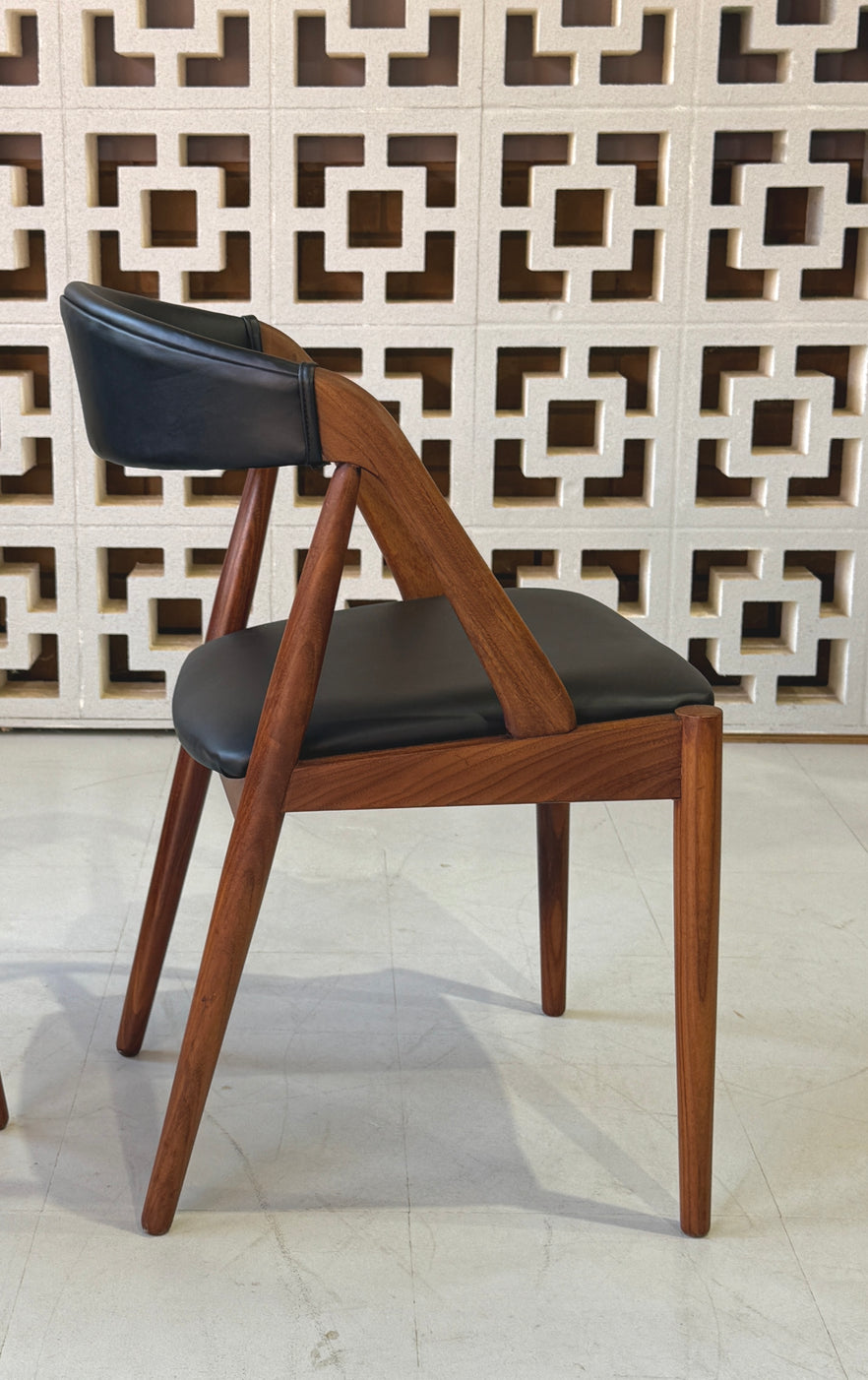 Four Kai Kristiansen #31 Dining Chairs in Teak & New Leather