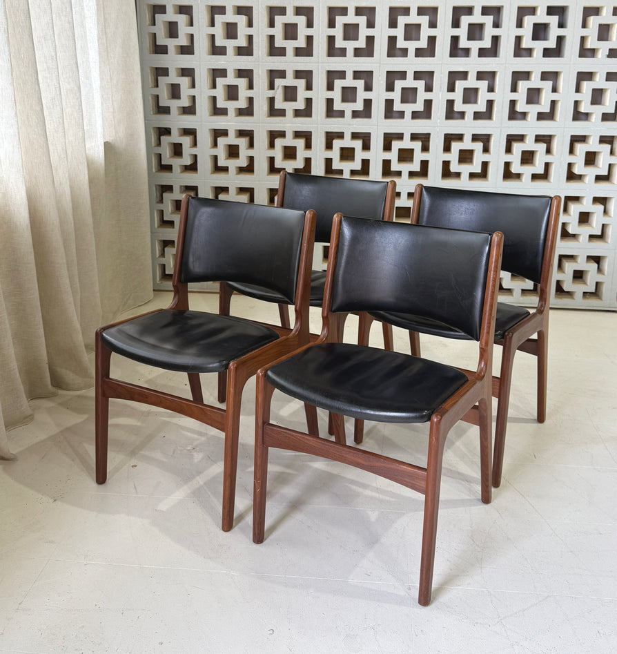 Four Erik Buch Model 89 Dining Chairs in Teak