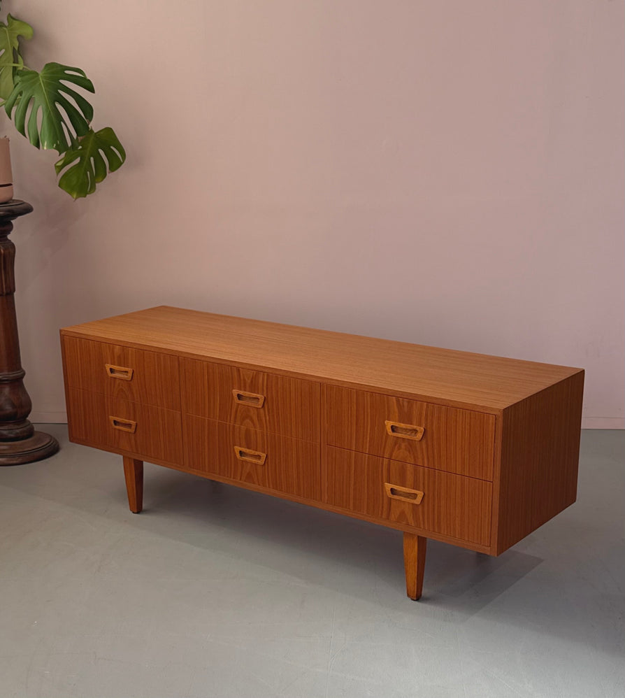Low-Profile Chest of Drawers in Teak
