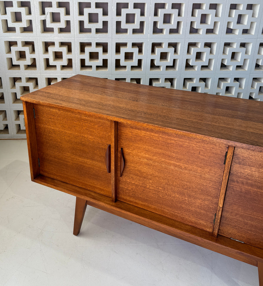 Compact 1950s Sideboard in Eucalyptus