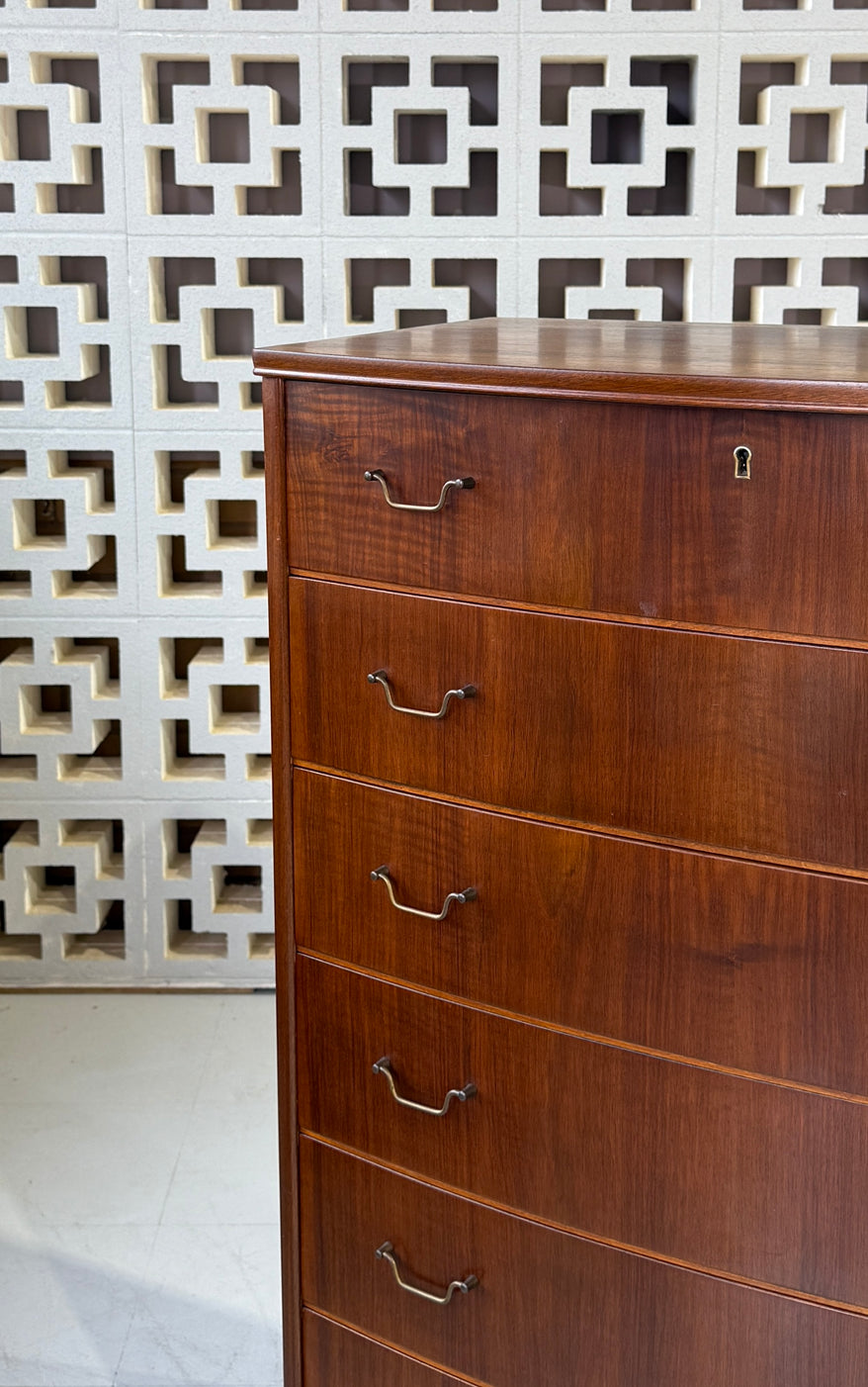 Early Danish Tallboy in Walnut