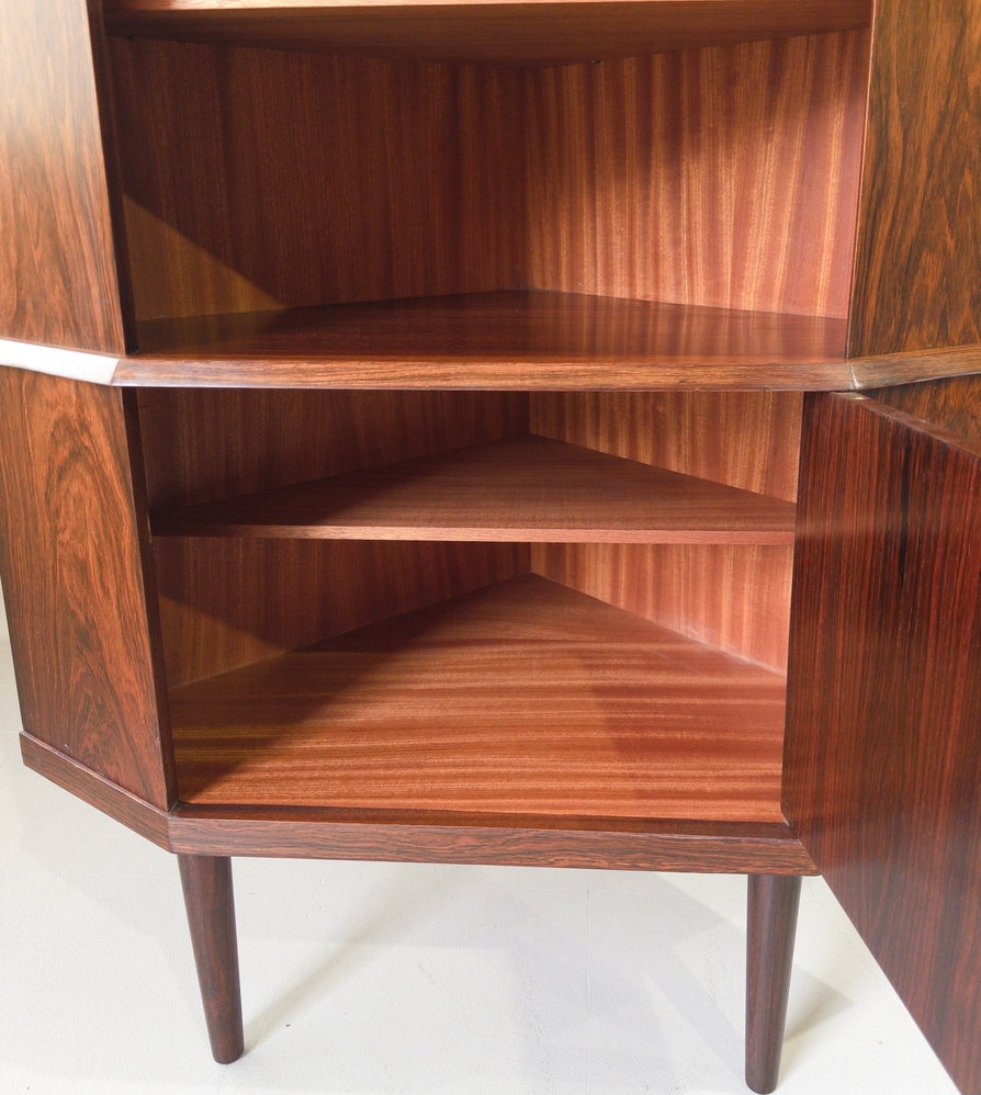 Danish Corner Cabinet in Rosewood