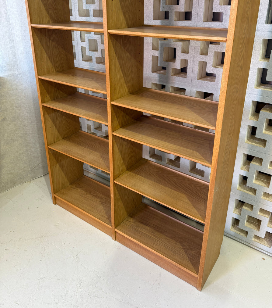 Tall Open Danish Bookcase in Oak