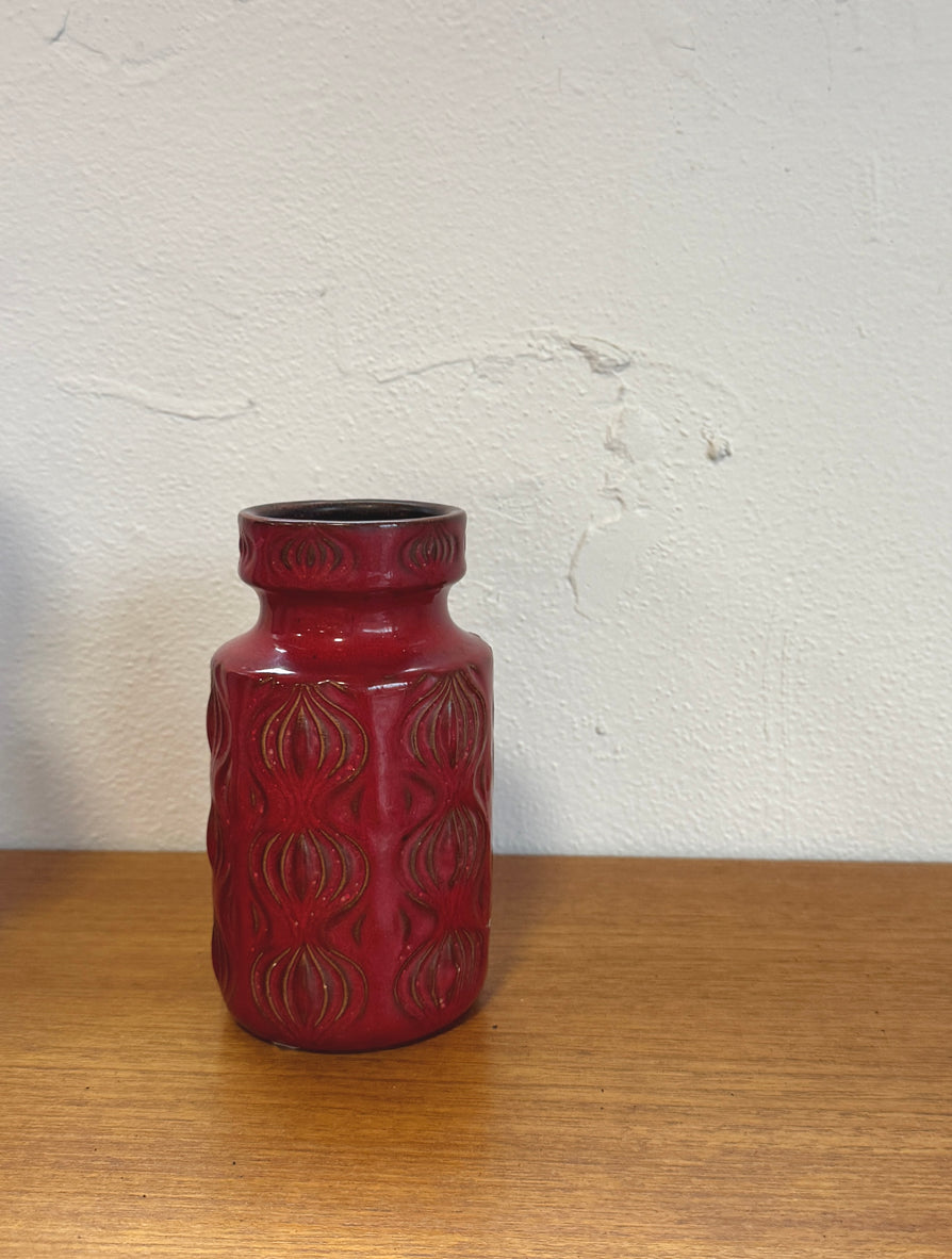 West German Scheurich Vase in Red