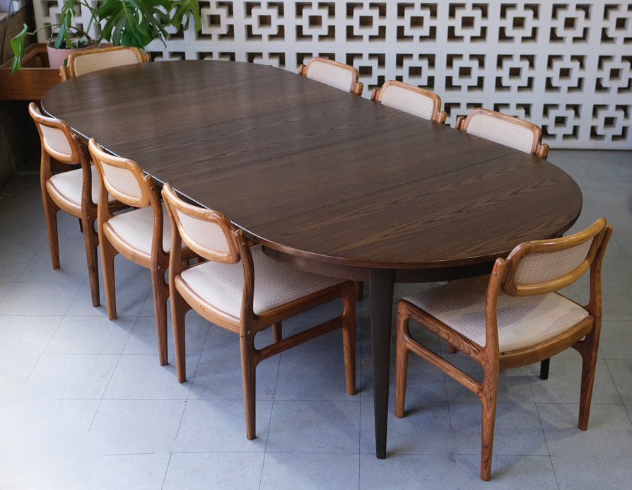 Large Omann Jun Model 55 Dining Table in Smoked Oak