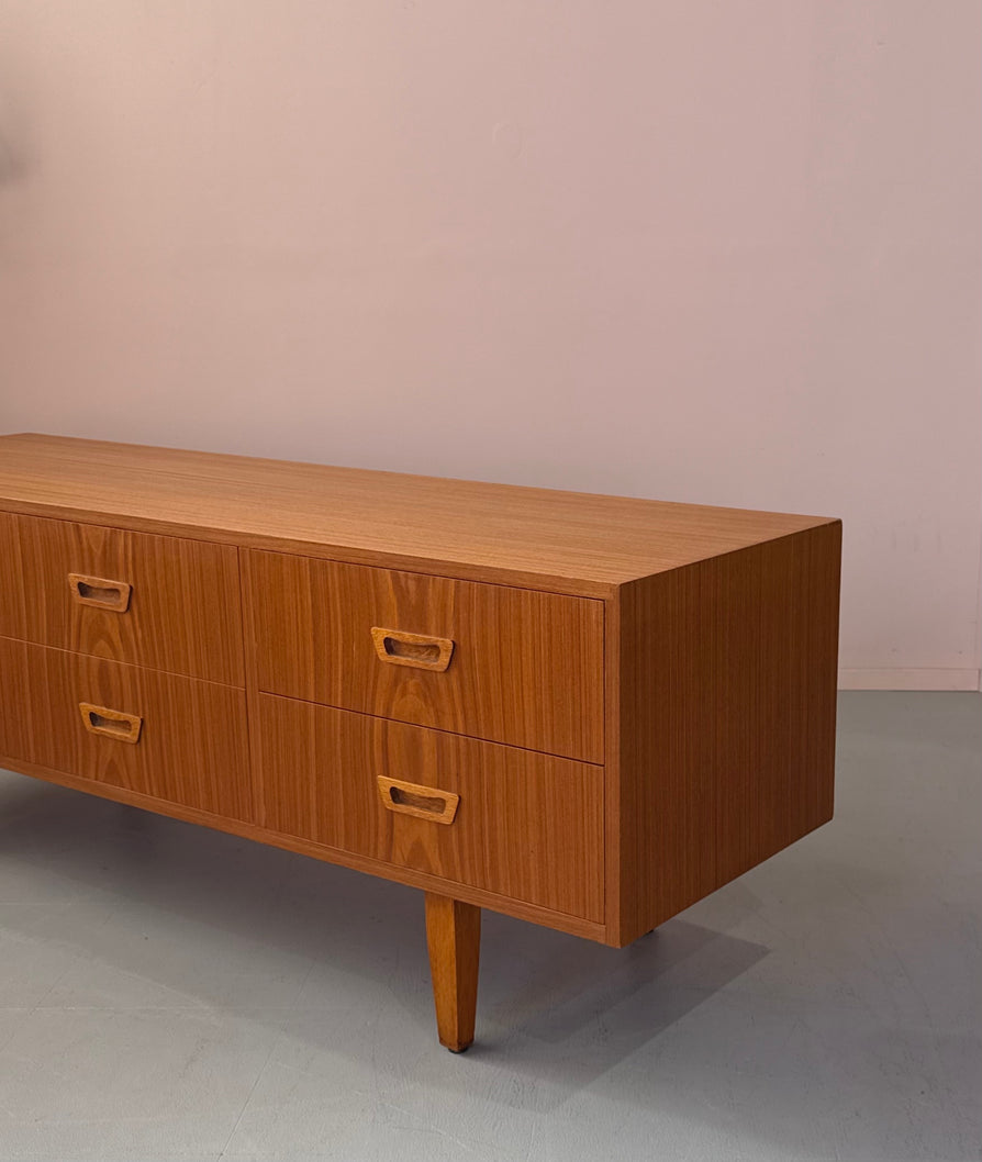 Low-Profile Chest of Drawers in Teak