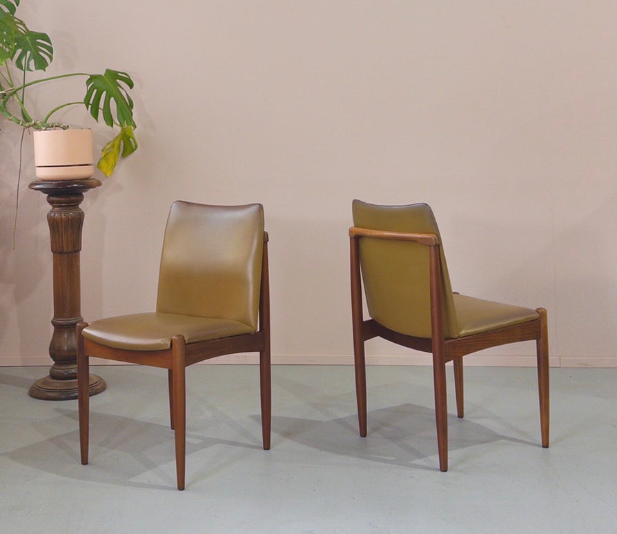 Six Rodd "Slab" Dining Chairs in Original Vinyl