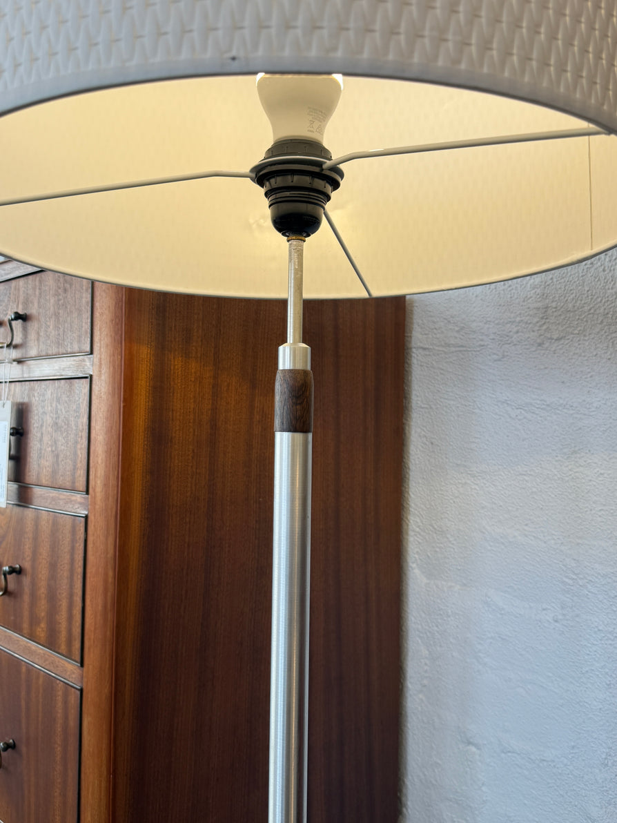 Danish Floor Lamp in Rosewood & Brushed Aluminium