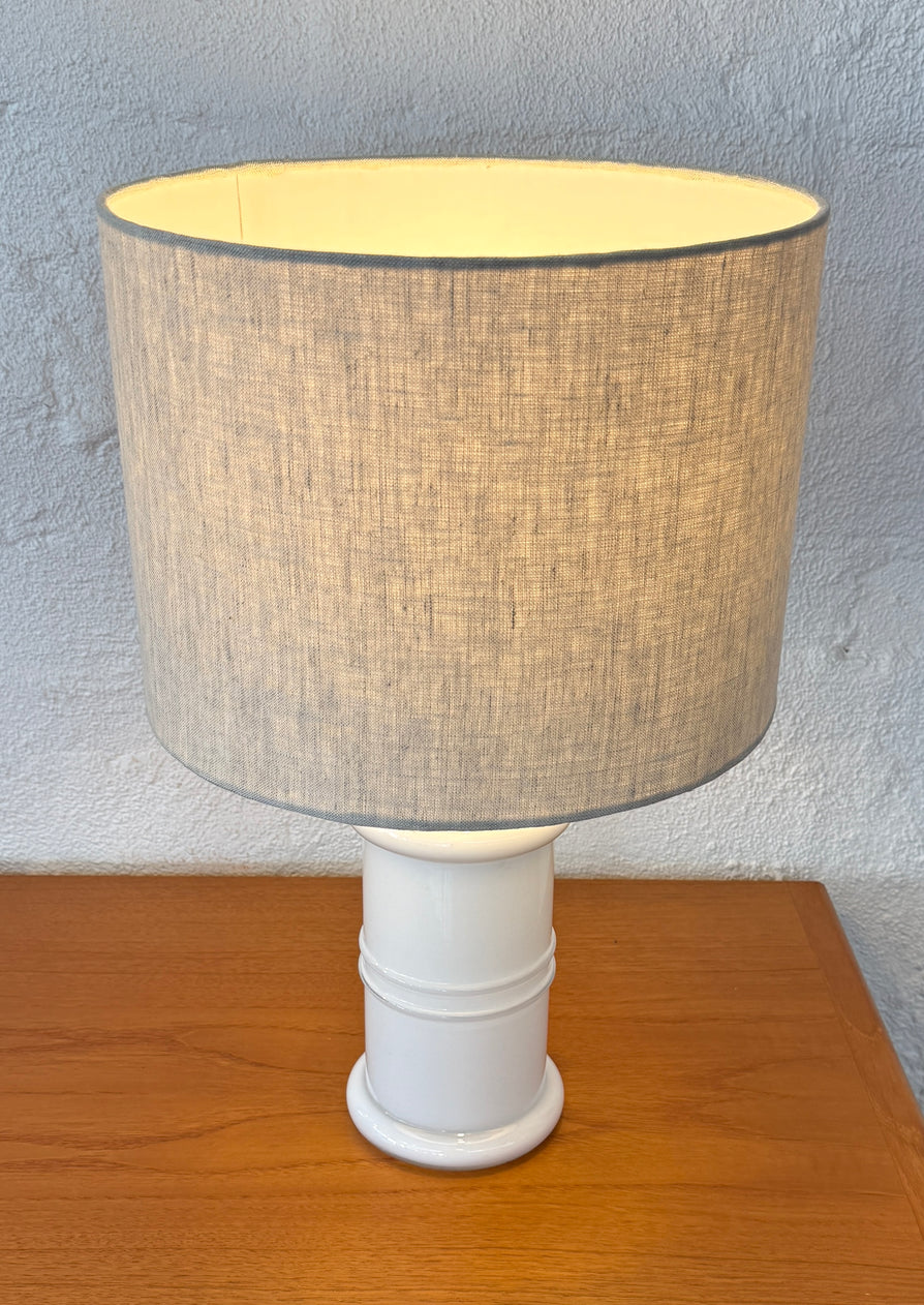 Holmegaard Table Lamp in White Glass