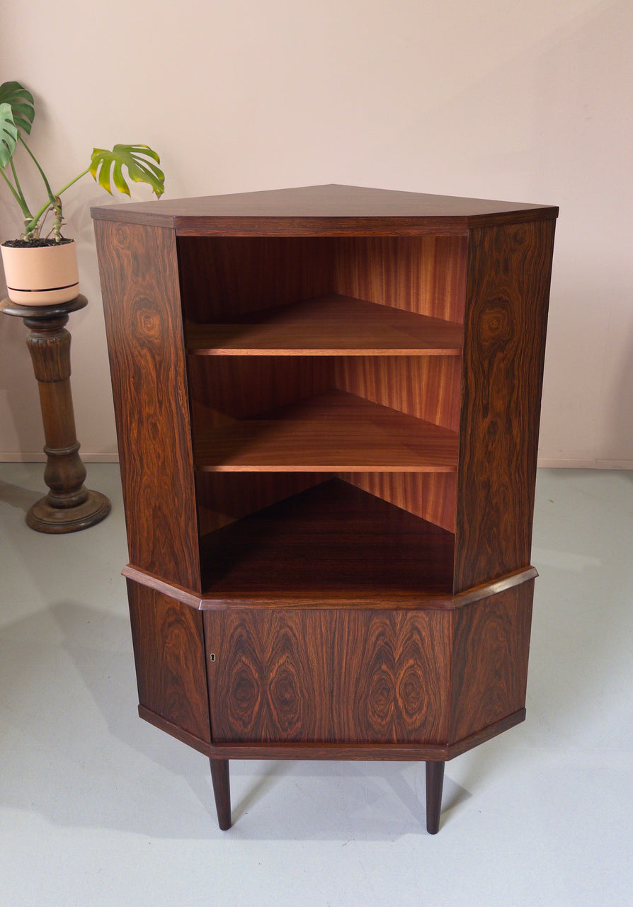 Danish Corner Cabinet in Rosewood