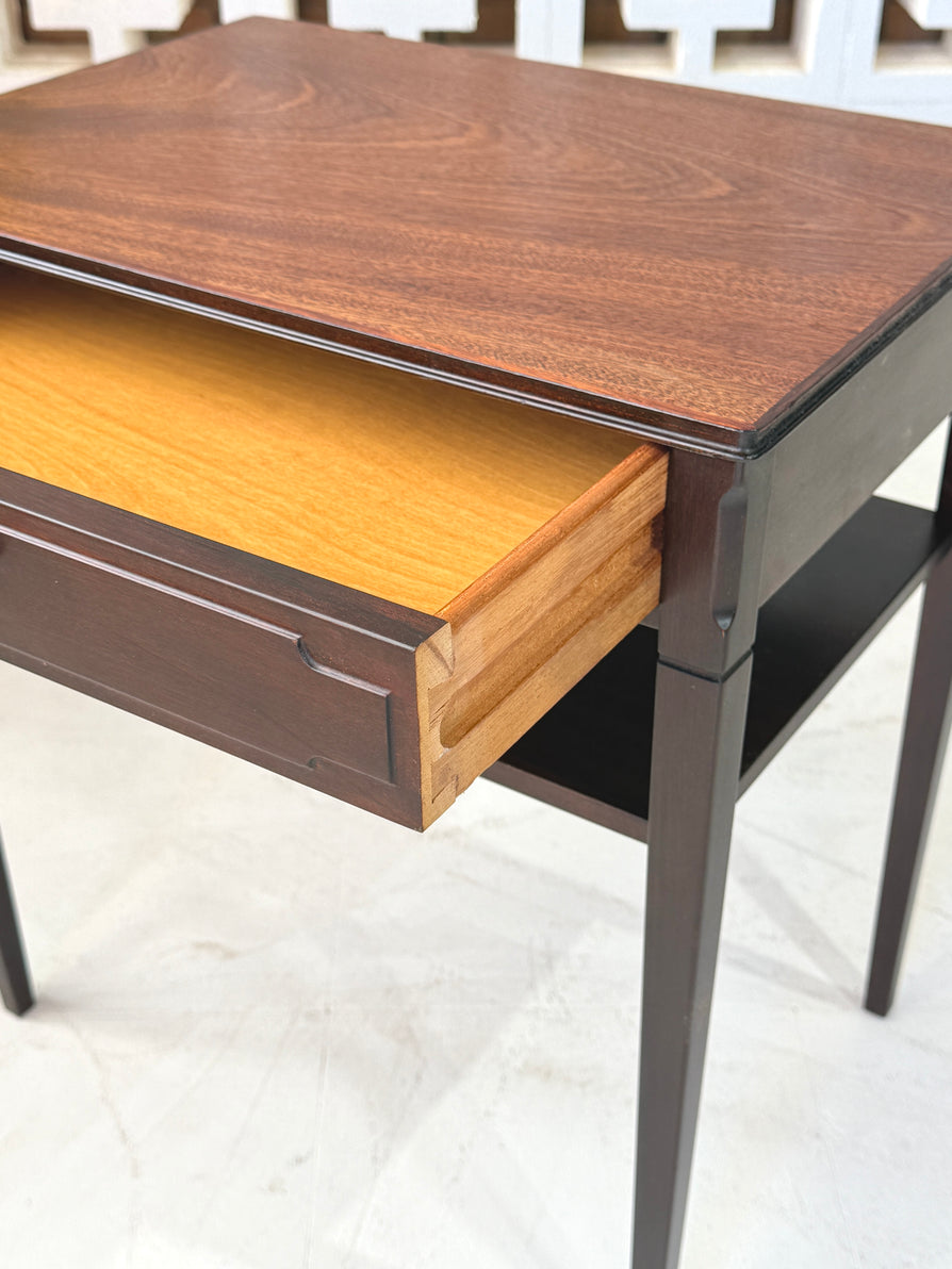 Danish Bedside Table in Mahogany