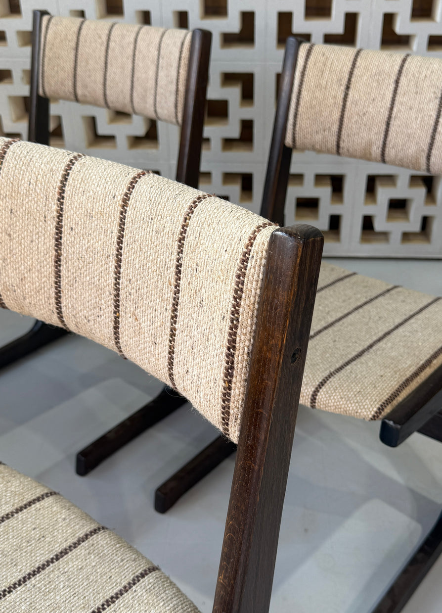 Four Cantilever Dining Chairs by Farstrup