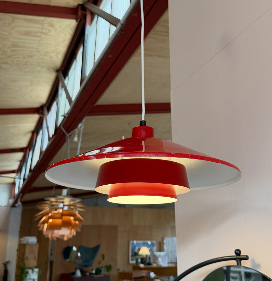 Danish Pendant in Red Enamel