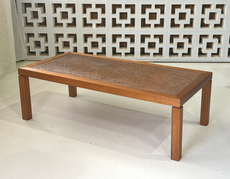 1970s Pressed Copper Coffee Table