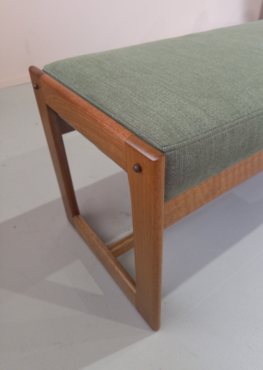 Mid-Century Bench Seat in New Fabric
