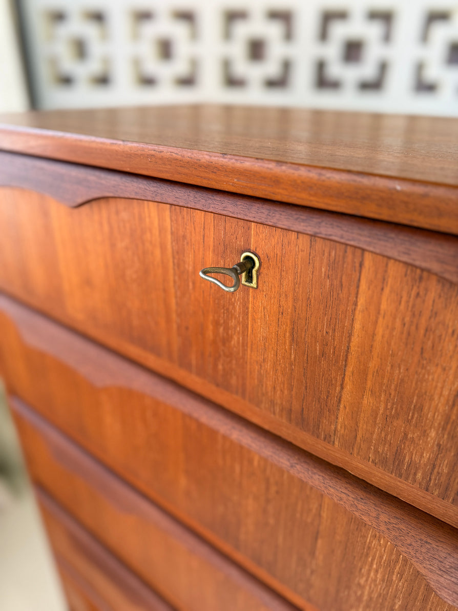 Large Danish Tallboy in Teak