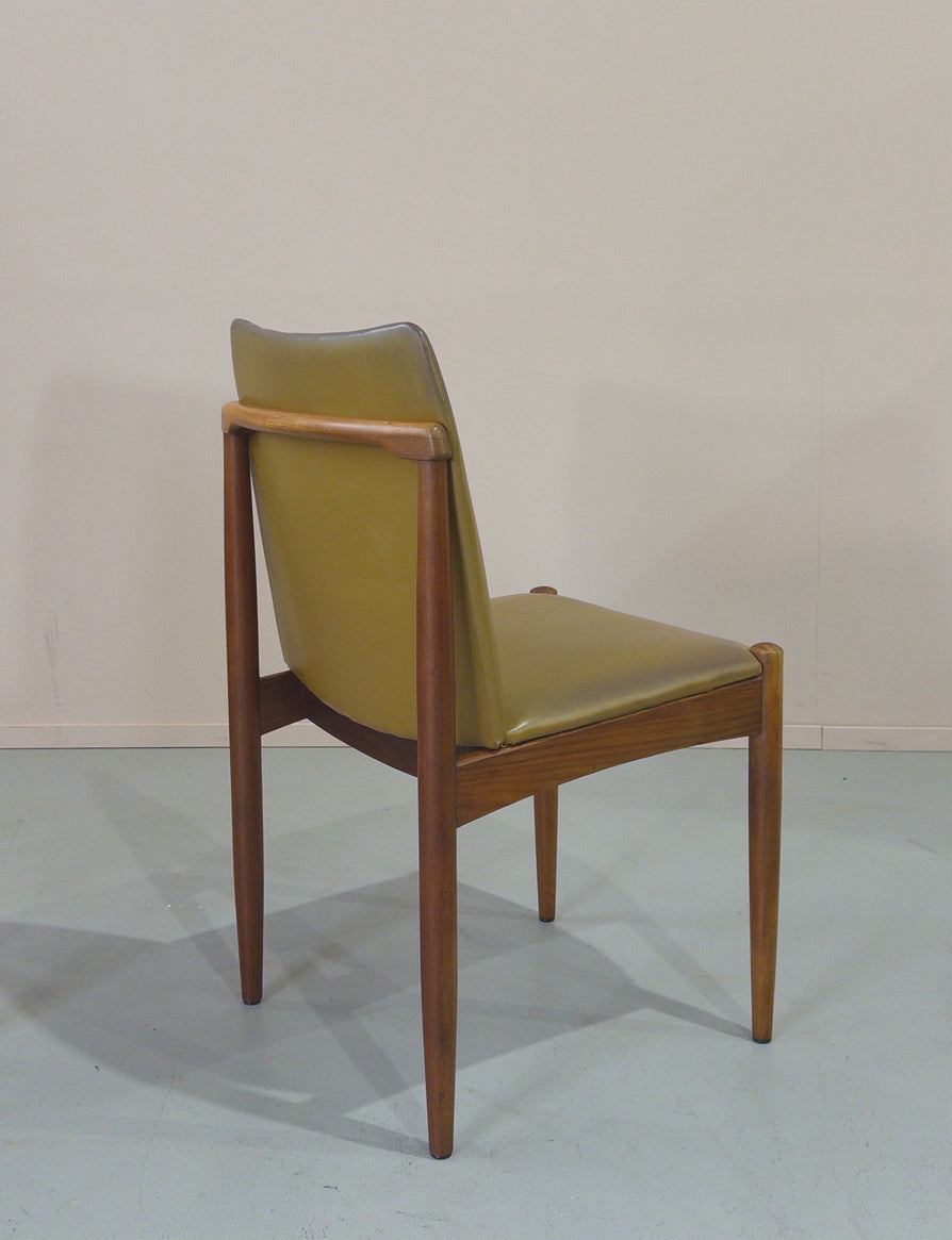 Six Rodd "Slab" Dining Chairs in Original Vinyl