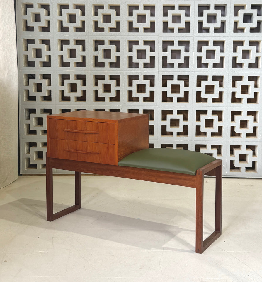 Mid-Century Telephone Table in Teak