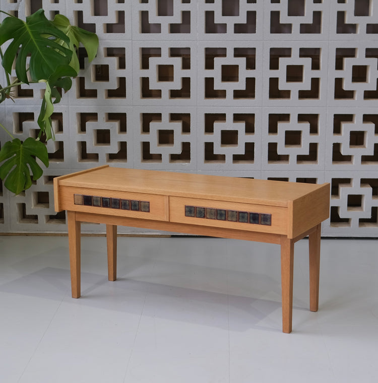 Two-Drawer Console in European Oak by J. Hølmer-Hansen for Risskov Spejle