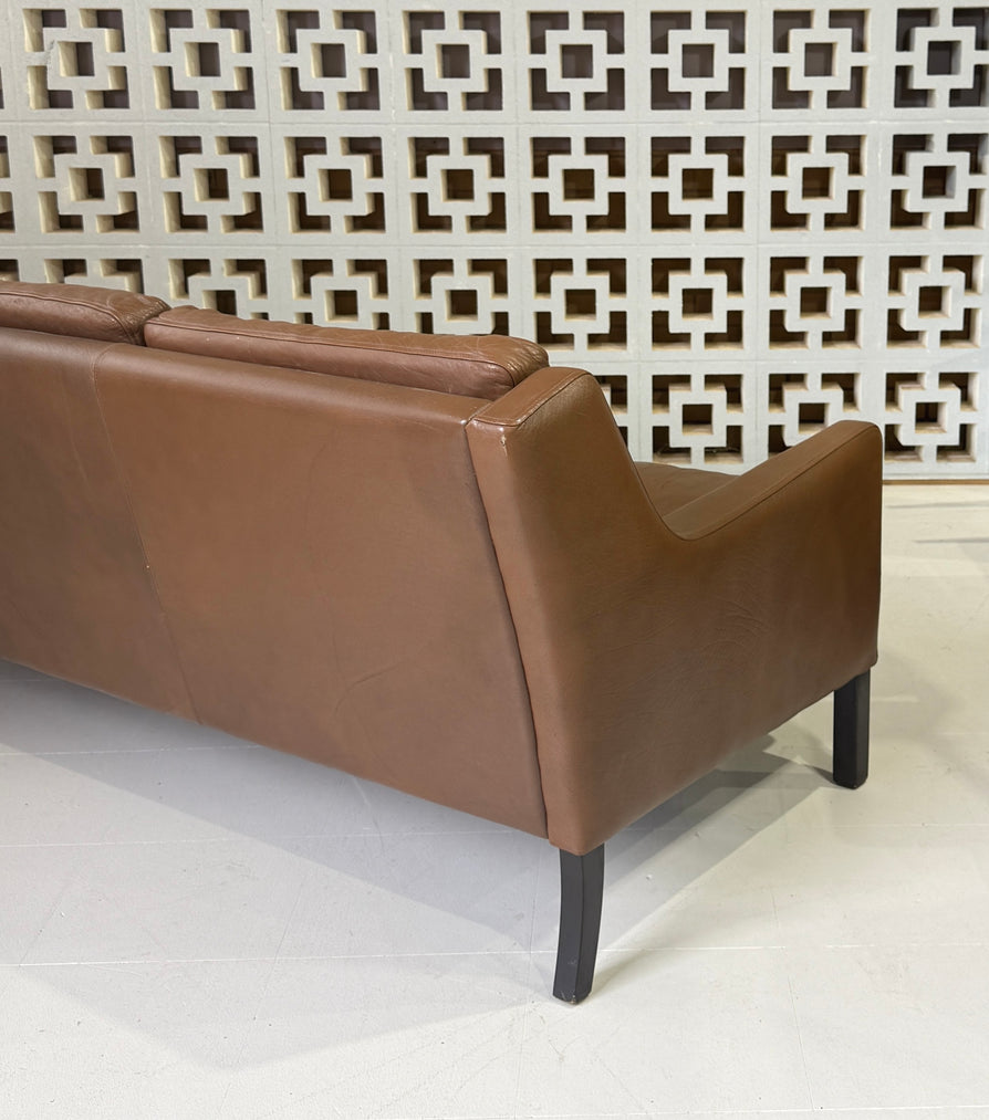 Three Seater Sofa in Brown Leather