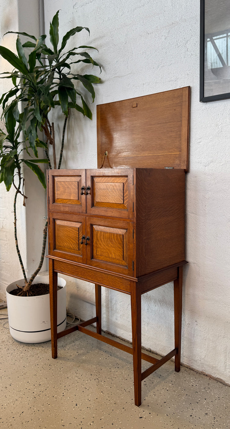 Elevated Cabinet in English Oak