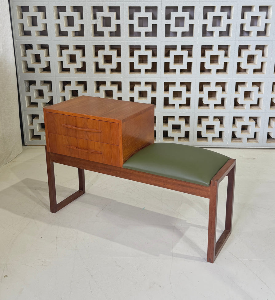 Mid-Century Telephone Table in Teak