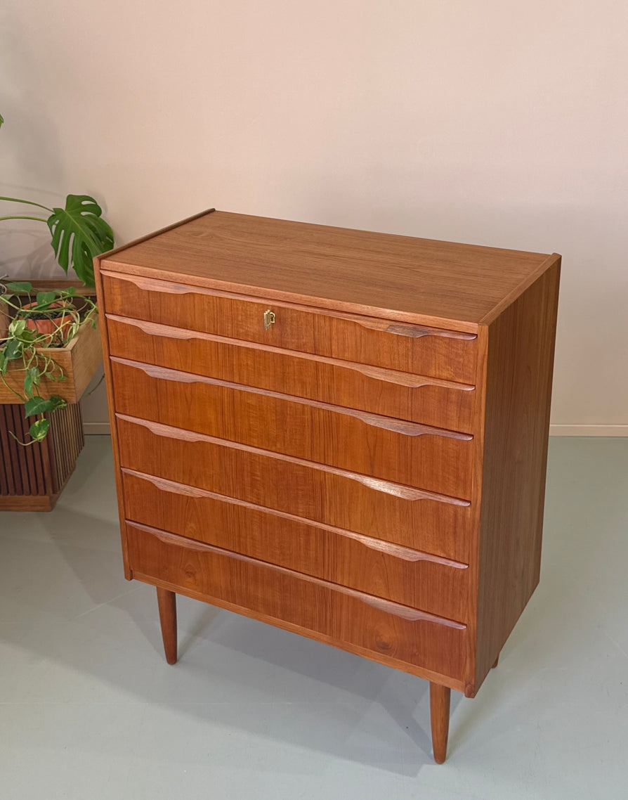 Wide Danish Tallboy in Teak