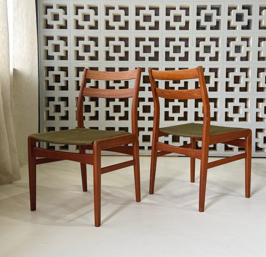 Four Swedish Dining Chairs in Teak