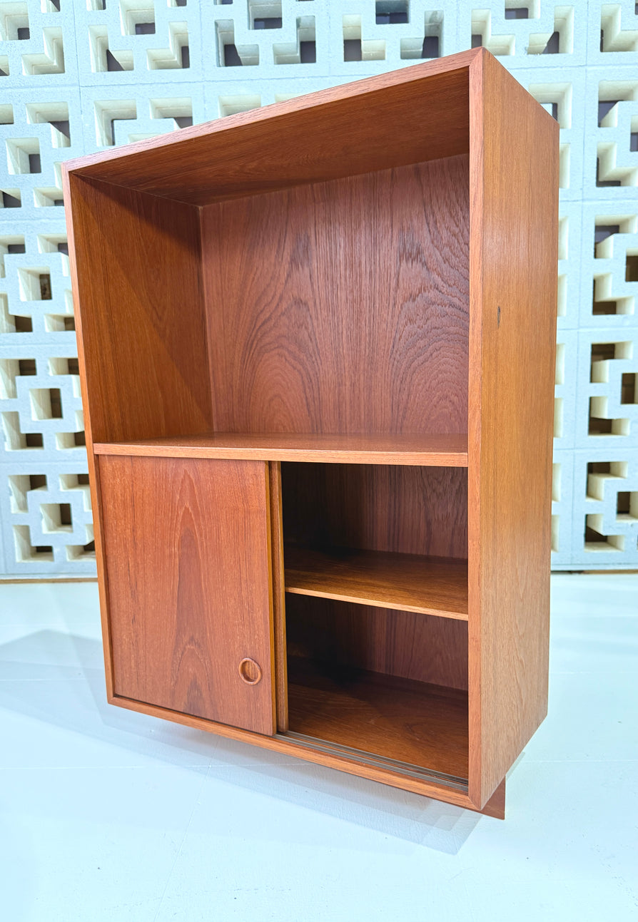 Danish Wall Mounted Floating Cabinet in Teak