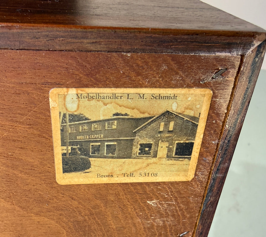 Low-Profile Danish Bedside Drawers in Rosewood