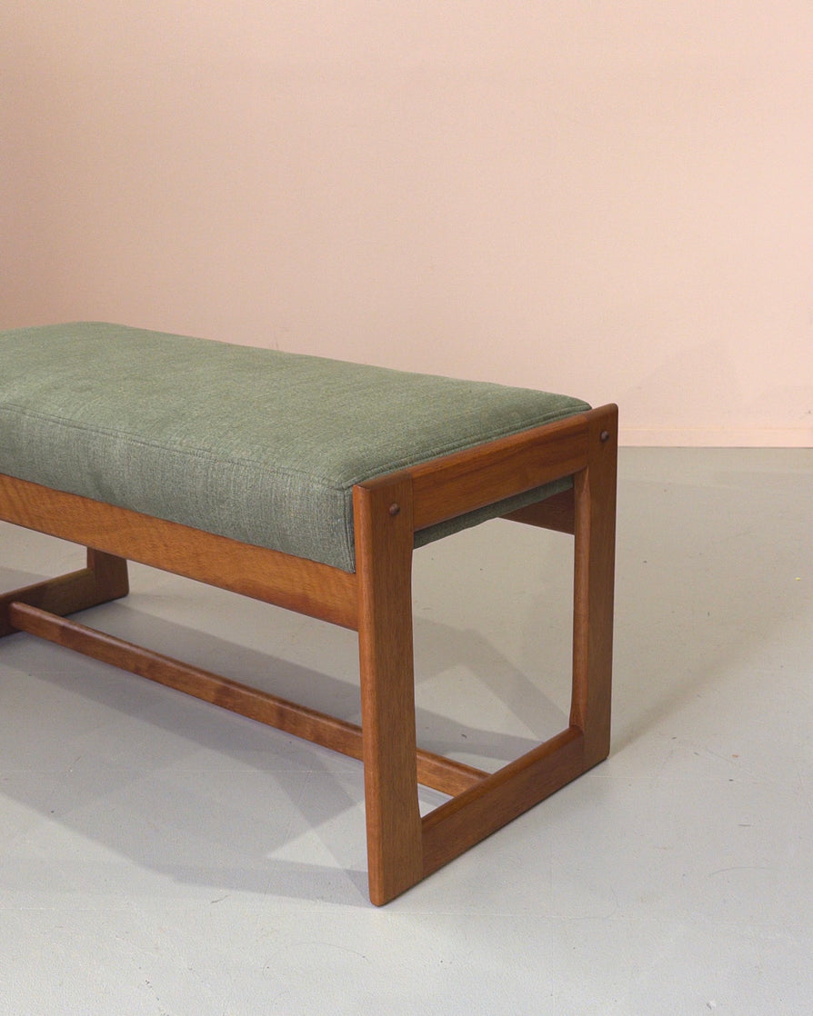 Mid-Century Bench Seat in New Fabric