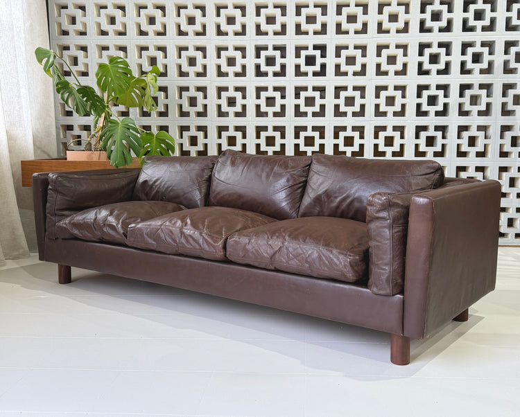 Three Seater Sofa in a Rich Brown Leather